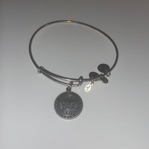 navy charm alex and ani bracelet